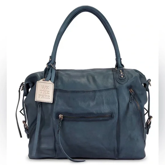 We The Free Emerson Tote Bag Free People in Stormy Sea, Never Used! - Picture 1 of 2